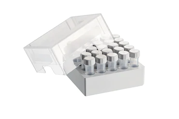 艾本德儲存盒 5 × 5, 可放置 25  個螺旋蓋管，5  mL，2  件，高 76  mm，3  英寸，聚丙烯材料，可耐受最低 -86  °C，可高溫高壓滅菌，帶蓋子并具有數(shù)字字母標識