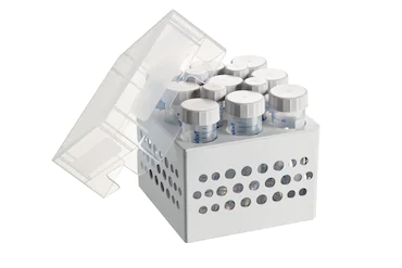 艾本德儲存盒 3 × 3, 可放置 9  個 50  mL 試管和 4  個 15  mL 試管，2  件，高 127  mm，5  英寸，聚丙烯材料，可耐受最低 -86  °C，高溫高壓滅菌，帶蓋子