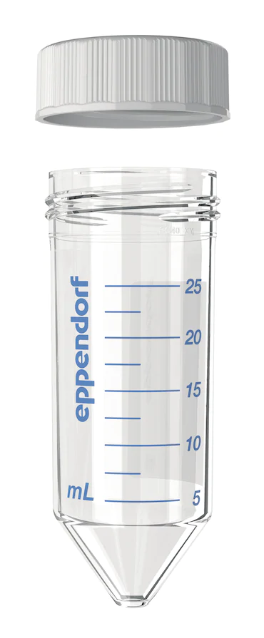 艾本德Eppendorf Conical Tubes 25 mL 帶螺旋蓋, 25 mL, 啟動套裝，4  個單離心管架，6  個轉(zhuǎn)子適配器，轉(zhuǎn)子孔可容納 50  mL 錐形管, PCR 潔凈級, 無